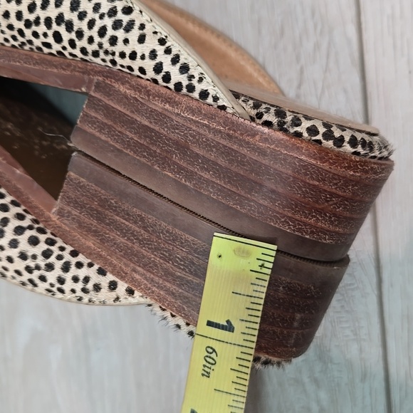 Madewell Women Fur Cheetah Mule Slip-On Loafers Shoes Sz 7 - Picture 9 of 13